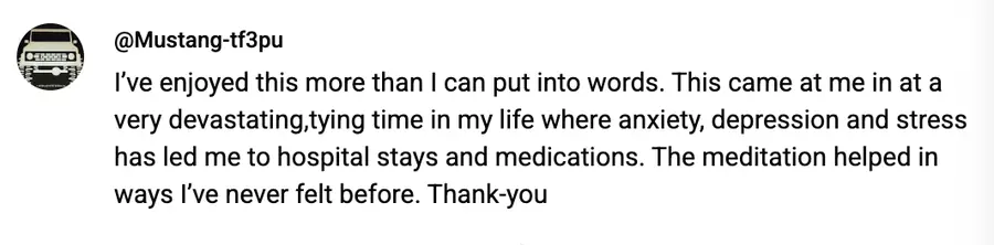 Meditation student review