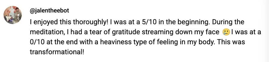 Meditation student review
