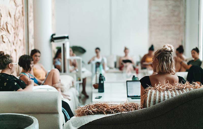 Learning meditation in a group setting