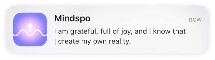 Mindspo affirmation notification