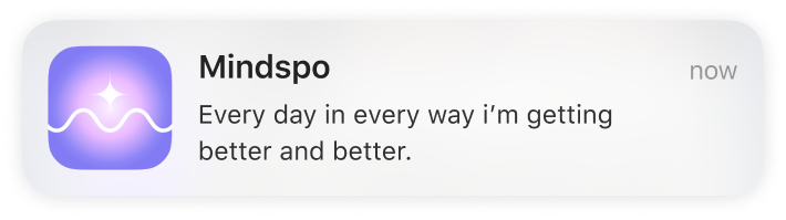 Mindspo affirmation notification